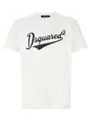 Dsquared2 Cool Fit Cotton T-shirt With Logo Print In White