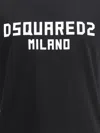 Dsquared2 'football' Black T-shirt With Shoulder Pads And Lettering Logo Print On The Front