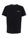 Dsquared2 Black Crewneck T-shirt With Front Logo And Graphic Print On The Back In Cotton Man In Black