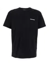 Dsquared2 Black Crewneck T-shirt With Front Logo And Graphic Print On The Back In Cotton Man In Black