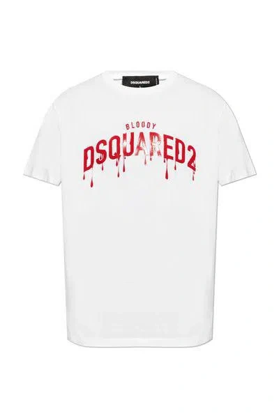 Dsquared2 Logo-print Cotton T-shirt In White