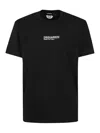 Dsquared2 'cool Fit Tee' Black T-shirt With Logo Print On The Front In Black