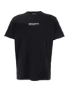 Dsquared2 Cool Fit Tee Black T-shirt With Logo Print On The Front In Cotton Man