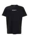 Dsquared2 Cool Fit Tee Black T-shirt With Logo Print On The Front In Cotton Man