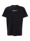 Dsquared2 Cool Fit Tee Black T-shirt With Logo Print On The Front In Cotton Man In Black