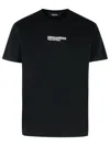 Dsquared2 Black Cotton T-shirt With White Logo Writing