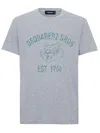 Dsquared2 Logo Bros Print T-shirt In Grey
