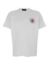 Dsquared2 White T-shirt With Chest Logo Application In Cotton Man In White
