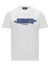 Dsquared2 White Crewneck T-shirt With Logo Print On The Front In White