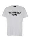 Dsquared2 White Crewneck T-shirt With Logo Lettering On The Front In White