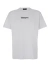 Dsquared2 'cool Fit Tee' White T-shirt With Logo Print On The Front In White