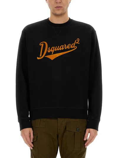 DSQUARED2 "COOL FIT VELVET LOGO" SWEATSHIRT