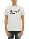 Dsquared2 Cool Fit Velvet Logo T-shirt In White