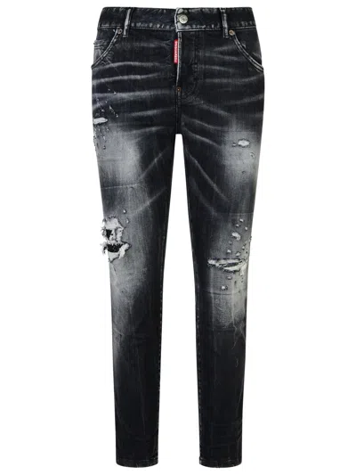 DSQUARED2 COOL GIRL BLACK COTTON BLEND JEANS