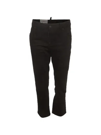 Pre-owned Dsquared2 Cool Girl Cropped Jeans In Black