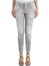 Dsquared2 Distressed Low-waist Skinny Jeans In Gray