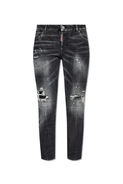 Dsquared2 Cool Girl Distressed Jeans In Black