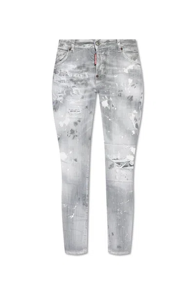 Dsquared2 Cool Girl Distressed Jeans In Grey
