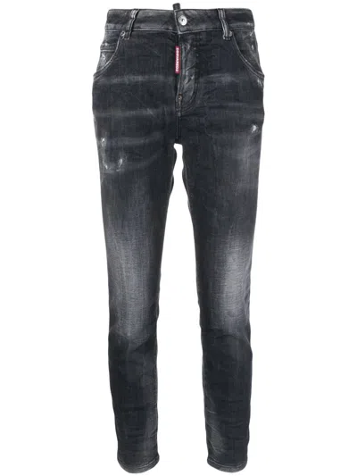 Dsquared2 Coorl Girl Distressed Jeans In Grey