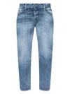 Dsquared2 Whiskering Effect Slim-cut Jeans In Blue