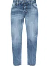 Dsquared2 Whiskering Effect Slim-cut Jeans In Blue