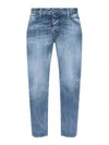 Dsquared2 Whiskering Effect Slim-cut Jeans In Blue