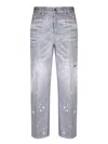 Dsquared2 Slim Fit Cotton Jeans In Grey