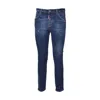 Dsquared2 Cool Girl Jeans In Blue Denim In Black