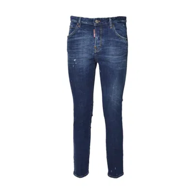 Dsquared2 Cool Girl Jeans In Blue Denim In Black