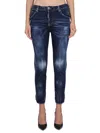 Dsquared2 Bleached-effect Skinny Jeans In Blue