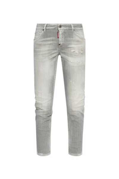 Dsquared2 Jennifer Mid-rise Jeans In Grey