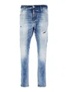 Dsquared2 Cool Guy Blue Five Pocket Jeans With Faded Effect In Denim Man In Blue