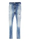 Dsquared2 Cool Guy Blue Five Pocket Jeans With Faded Effect In Denim Man In Blue