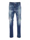 DSQUARED2 COOL GUY BLUE FIVE-POCKET JEANS WITH LOGO PATCH IN STRETCH COTTON DENIM MAN