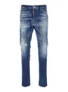 Dsquared2 'cool Guy' Blue Five-pocket Jeans With Logo Patch In Multicolor