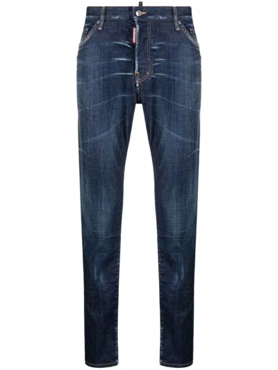 DSQUARED2 DSQUARED2  COOL GUY BLUE WASHED SLIM JEANS
