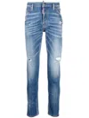 Dsquared2 Designer 5-pocket Navy Blue Jeans For Men In Blue