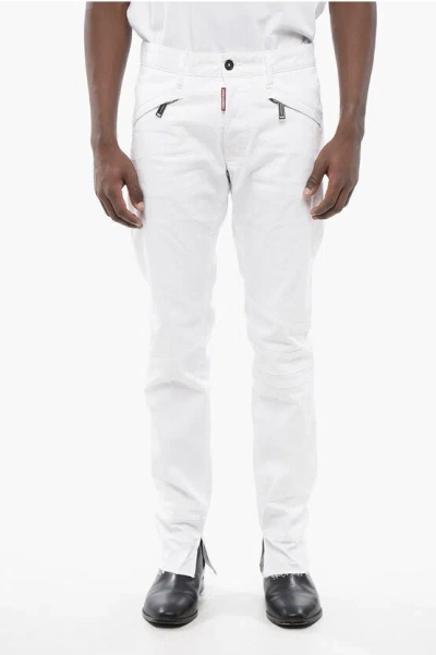 Dsquared2 Cool Guy Denims With Raw Cut Detail In White