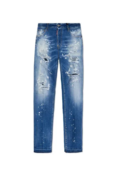 Dsquared2 Cool Guy Distressed Jeans In Blue