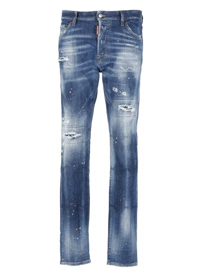 Dsquared2 Cool Guy Distressed Skinny In Blue