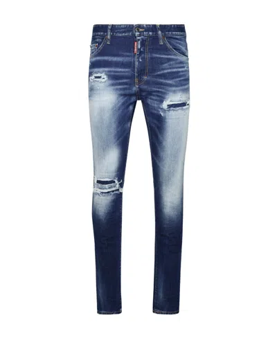DSQUARED2 DSQUARED2 DISTRESSED LIGHT SUPER FADE WASH SLIM JEANS
