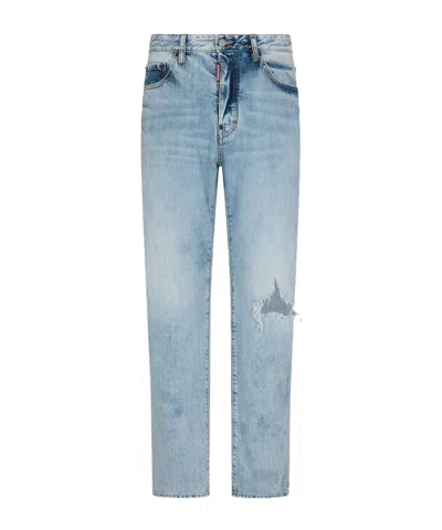 Dsquared2 Cool Guy Distressed Skinny Jeans In Blue