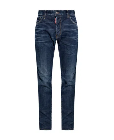 Dsquared2 Cool Guy Distressed Slim-fit Jeans In Blue