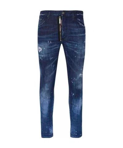 Dsquared2 Cool Guy Distressed Straight-leg Jeans In Black