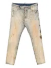 Dsquared2 Cool Guy Faded-effect Paint-splatter Jeans In Neutral