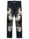 Dsquared2 Camo-wash Jeans In Blue