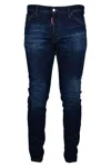 Dsquared2 Denim Jeans Belt Loops Contrast Stitching Pockets In Blue