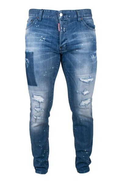 Dsquared2 Cool Guy Distressed Jeans In Blue