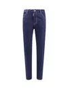 Dsquared2 Blue Jeans With Belt Loops And Logo Patch On The Rear