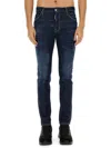 Dsquared2 Blue Jeans With Belt Loops And Logo Patch On The Rear